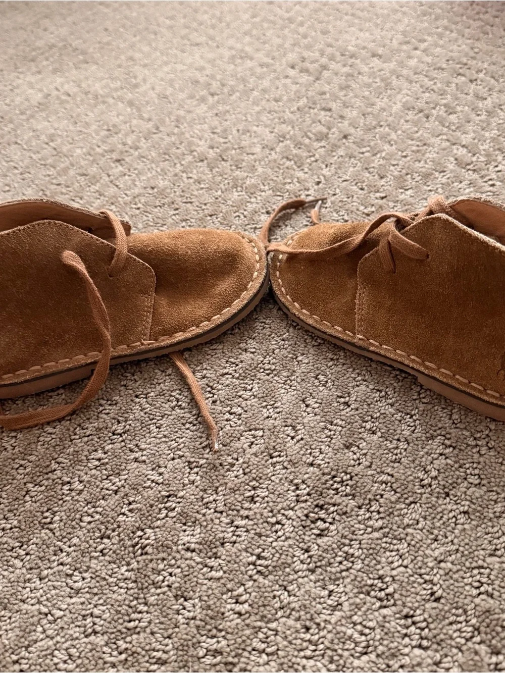 Ralph Lauren Kids Suede Lace-Up Boots in Rust Brown